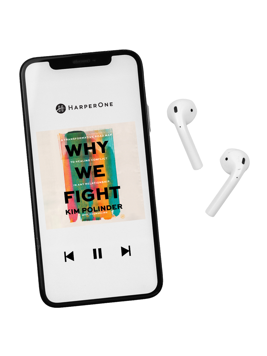 Why We Fight audiobook on phone with AirPods